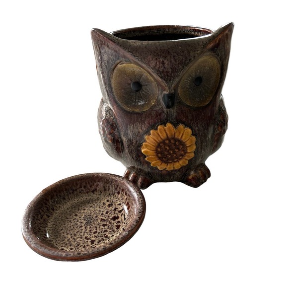 Intertek Vintage Owl Sunflower Candle Or Essential Oil Wormer - Picture 5 of 8